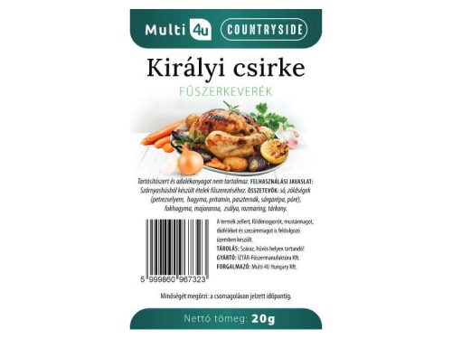 Multi 4u countryside királyi csirkefűszerkeverék 20 g