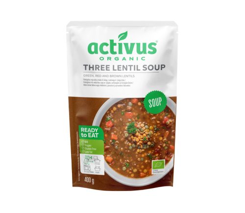Activus bio vegán organikus 3 féle lencseleves 400 g