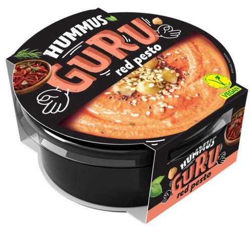 Guru hummus kenhető csicseriborsókrém vörös pesto 180 g