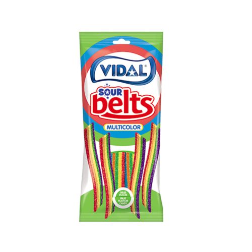 Vidal gumicukor sour rainbow belts 90 g