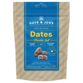   Dave & Jon's dates chocolate ball mag nélküli ízesített datolya kókuszos csokigolyó ízben, hozzáadott cukor nélkül 125 g