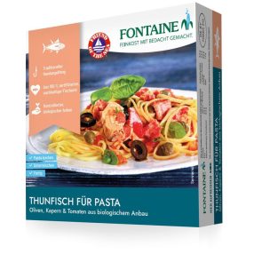   Fontaine tonhal tésztaszósz bio olajbogyóval, kapribogyóval, paradicsommal 190 g