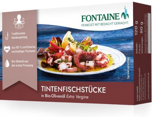 Fontaine polipdarabok bio olívaolajban 120 g