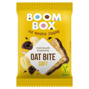   Boom box vegán cukormentes zabfalat banán és étcsokoládé lágy 20 g
