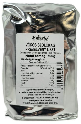 Paleolit Vörös szőlőmagliszt 500g préselvényből